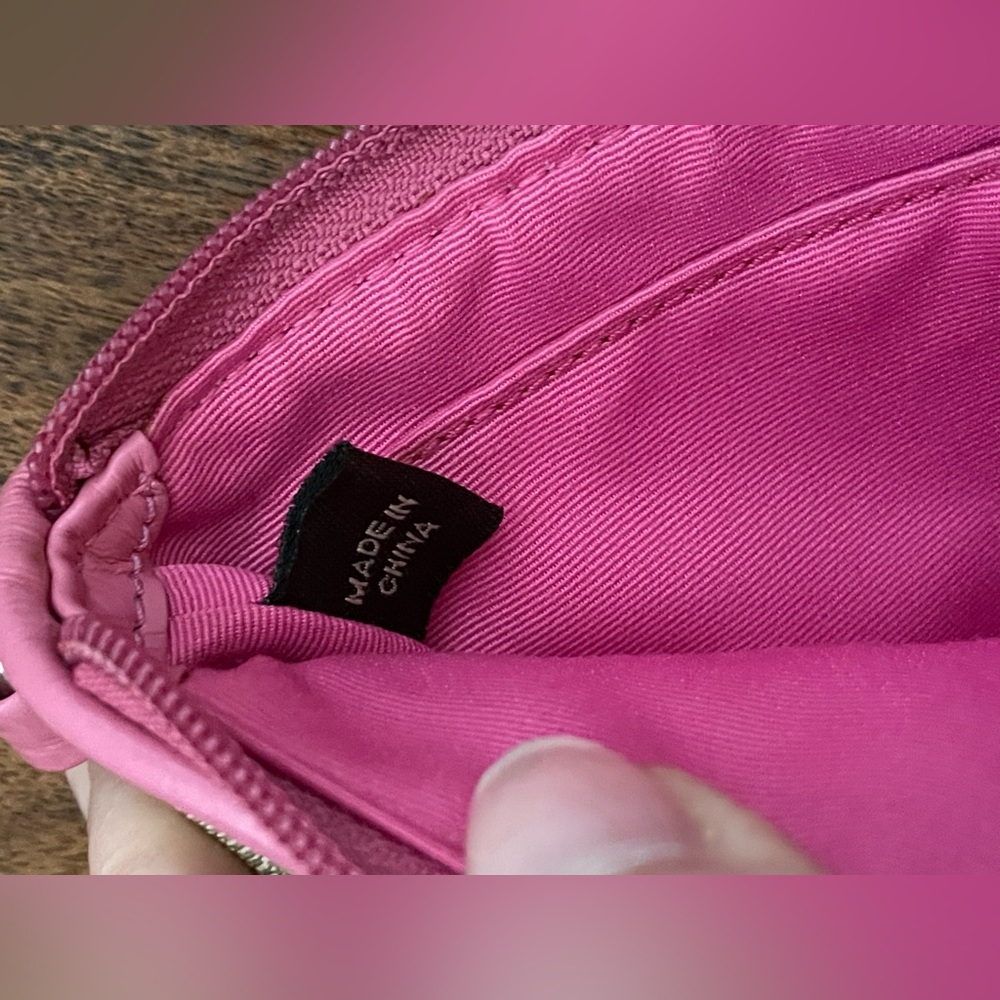 COACH Poppy Chan PINKY Signature Tan Coated Canvas Wristlet - Picture 7 of 7